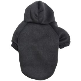 Pet Sweatshirt With Hoodie; Machine Washable Sweater For Dogs Puppies Sweater Clothes Apparel (Color: black, size: XL)